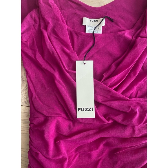 FUZZI Con Tulle Tight Mesh Dress Size Large Made in Italy - Picture 3 of 4